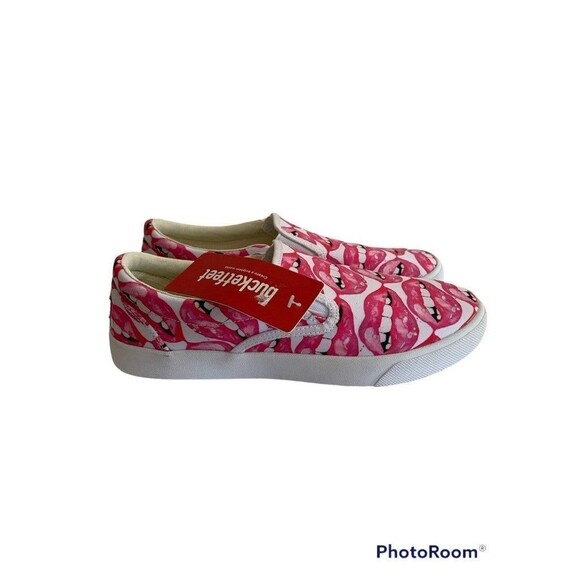 Bucket Feet Lip Service Print Slip On Shoes - Picture 3 of 9